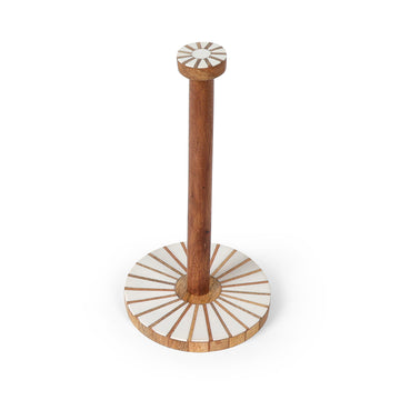 Wooden Inlay Tissue Roll Holder