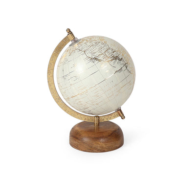 Ivory World Globe with Gold Frame – Luxury Home & Office Décor
