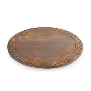 Marble Finish Round Serving Platter