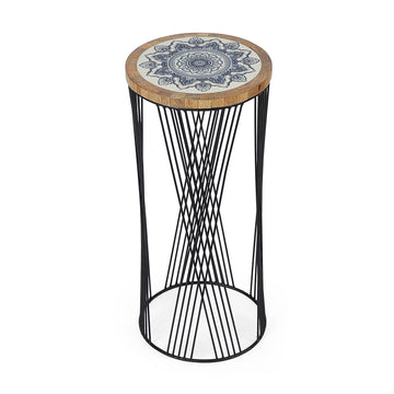 Level Marble Plant Stand Set