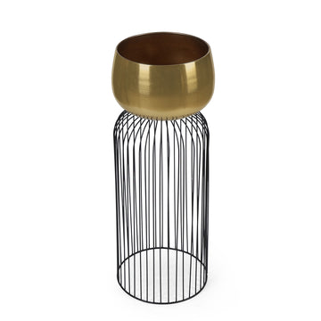 Gold Bowl Planter Stand