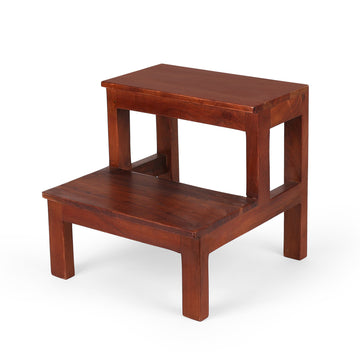 Two-Step Wooden Stool for Home Use