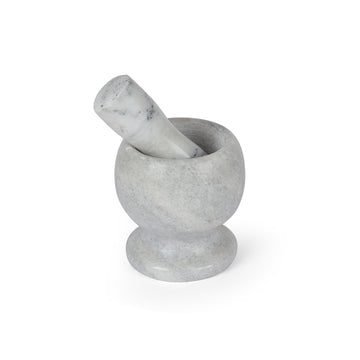Grey Stone Mortar & Pestle | Compact Herb & Spice Crusher