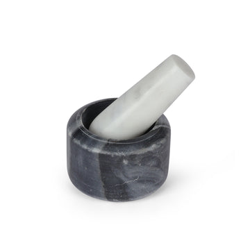 Black Marble Mortar & Pestle | Premium Spice & Paste Grinder