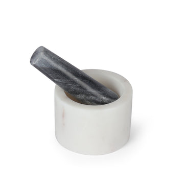 Grey Marble Mortar & Pestle | Compact Kitchen Spice Grinder