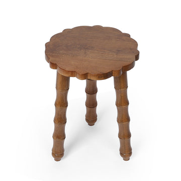 Scalloped Wooden Plant Stand