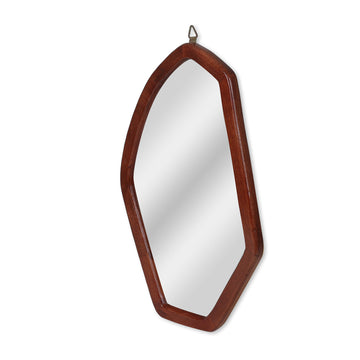 Octagon Edge Wooden Wall Mirror