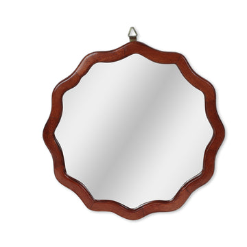 Teardrop Wooden Wall Mirror