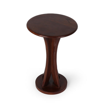 Wooden Pedestal Plant Stand | Round Top Indoor Planter Stand