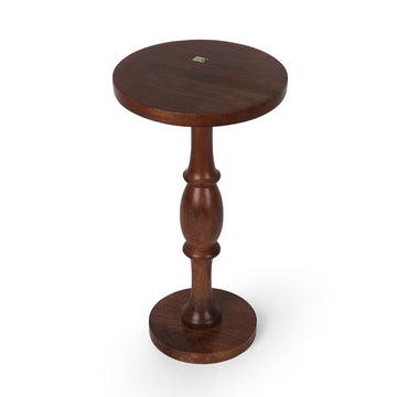 Inlay Design Wooden Plant Stand with Brass Finish Legs