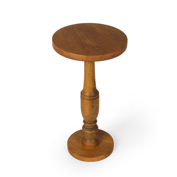 Light Wood Plant Stand | Round Top Classic Pedestal Table