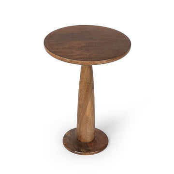 Dark Walnut Pedestal Wooden Plant Stand