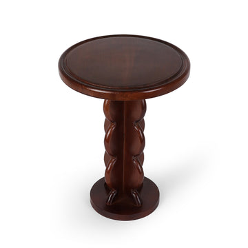 Slatted Column Wooden Plant Stand / Accent Stool