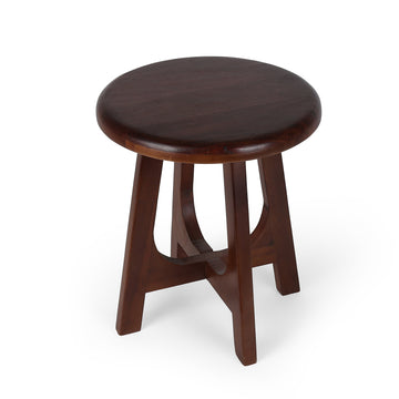 Compact Dark Wood Plant Stand