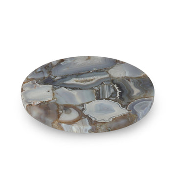 Resin Stone Round Decorative Tray