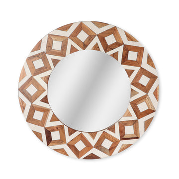 Inlay Round Mirror