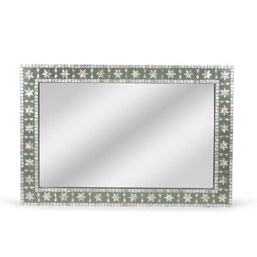 Mother of Pearl Inlay Rectangle Wall Mirror