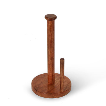 Dual-Peg Wooden Tissue Roll Holder