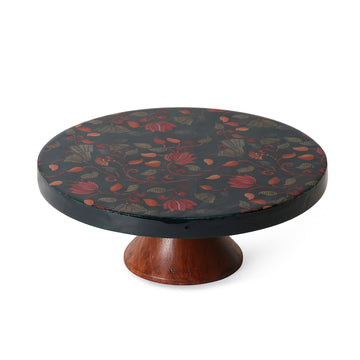 Kalamkari Style Cake Stand with Floral Inlay Design
