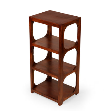 Solid Wood Compact Storage Rack – Open Display Shelf