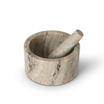 Black Speckled Granite Mortar & Pestle | Heavy Duty Spice Grinder