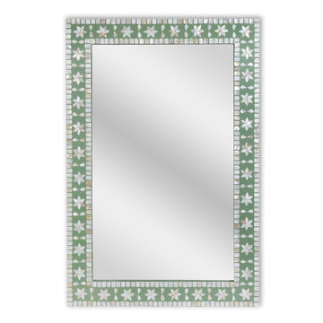 Scalloped Border Wooden Mirror