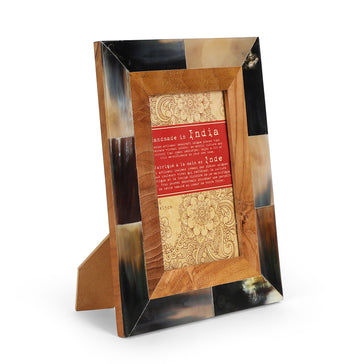 Handcrafted Horn Inlay Photo Frame