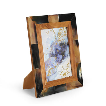 Black Horn Inlay Photo Frame