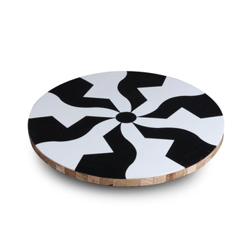 Agate-Inspired Round Platter Tray
