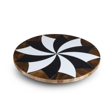 Round White Minimal Serving Tray