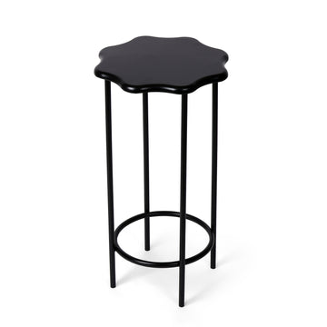 Black Scallop Top Tall Plant Stand