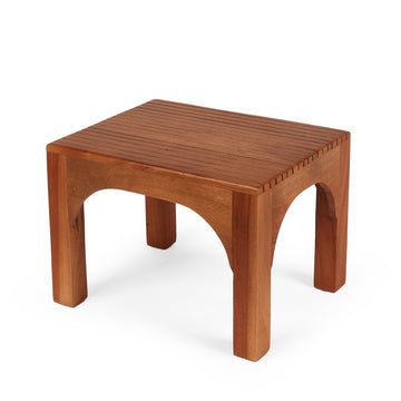 Slatted Top Wooden Stool