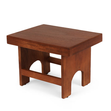Thick Top Wooden Accent Stool