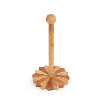 Two-Tone Starburst Tissue Roll Holder – Designer Countertop Stand
