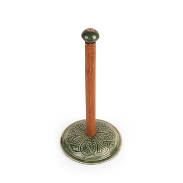 Deep Green Ceramic Petal Base Tissue Holder Stand