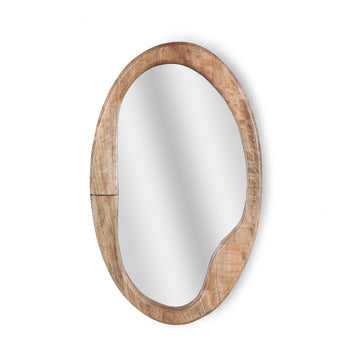 Organic Oval Mango Wood Mirror
