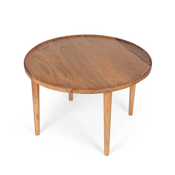 Minimal Solid Wood Coffee Table with Slim Legs