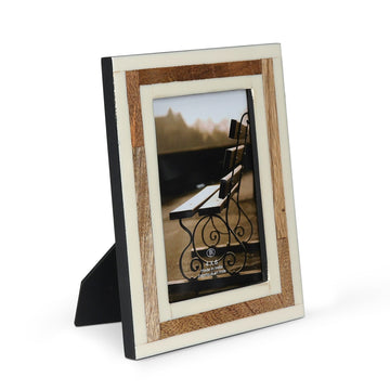 Black-Ivory Wood Accent Photo Frame