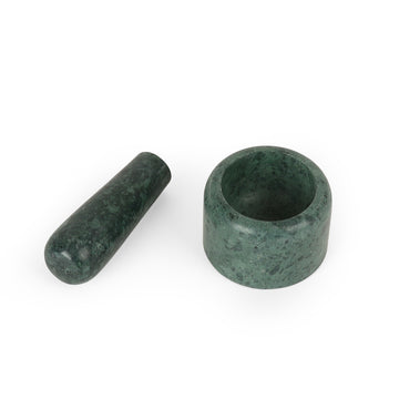Green Stone Mortar & Pestle | Compact Masala & Herb Grinder