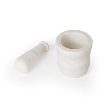 White Marble Mortar & Pestle | Classic Chutney & Spice Grinder