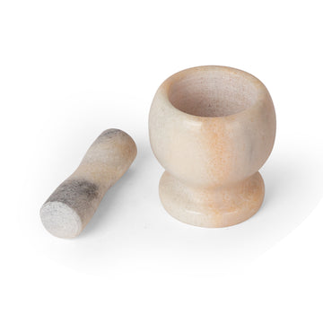 Beige Stone Mortar & Pestle | Mini Spice & Herb Grinder