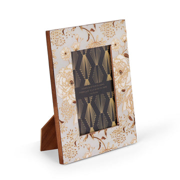 White Floral Photo Frame