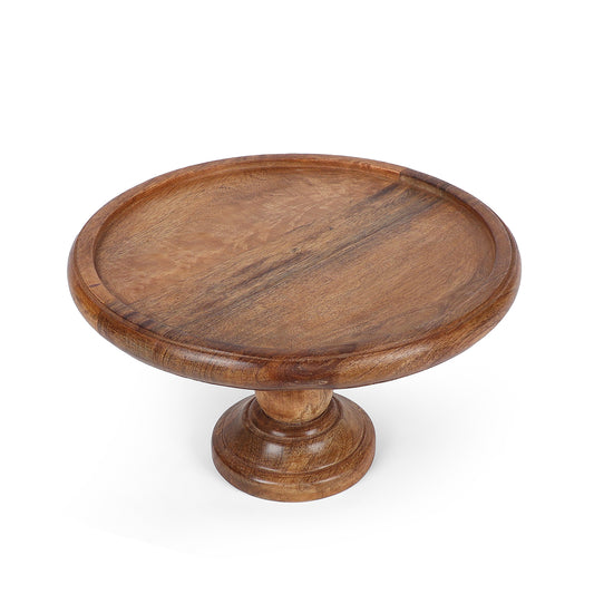 Solid Wooden Cake Stand with Natural Finish