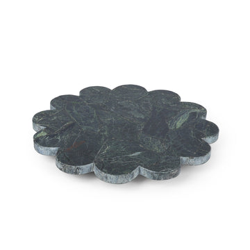 Lotus Marble Platter | Green Stone Decorative Serving Tray