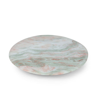 Green Blush Marble Round Platter