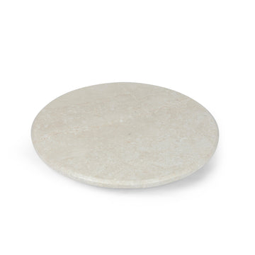 Emerald Mosaic Round Platter with Brass Rim