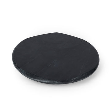 Classic Black Marble Round Platter