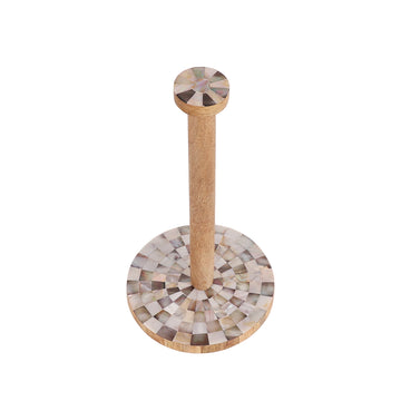 Mother-of-Pearl Inlay Wooden Tissue Holder