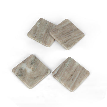 Natural Stone Look Square Coasters – Minimalist Drinkware