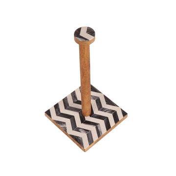 Beige Marble-Effect Floral Tissue Holder Stand